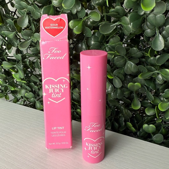 NEW Too Faced Kissing Juicy Tint Lip Tint - Sour Watermelon - Picture 2 of 2